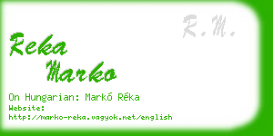 reka marko business card