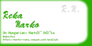 reka marko business card